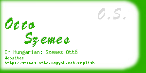 otto szemes business card